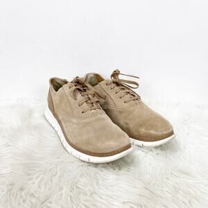 Vionic 9.5 Womens Tan Suede 355 Taylor Comfort Sneakers